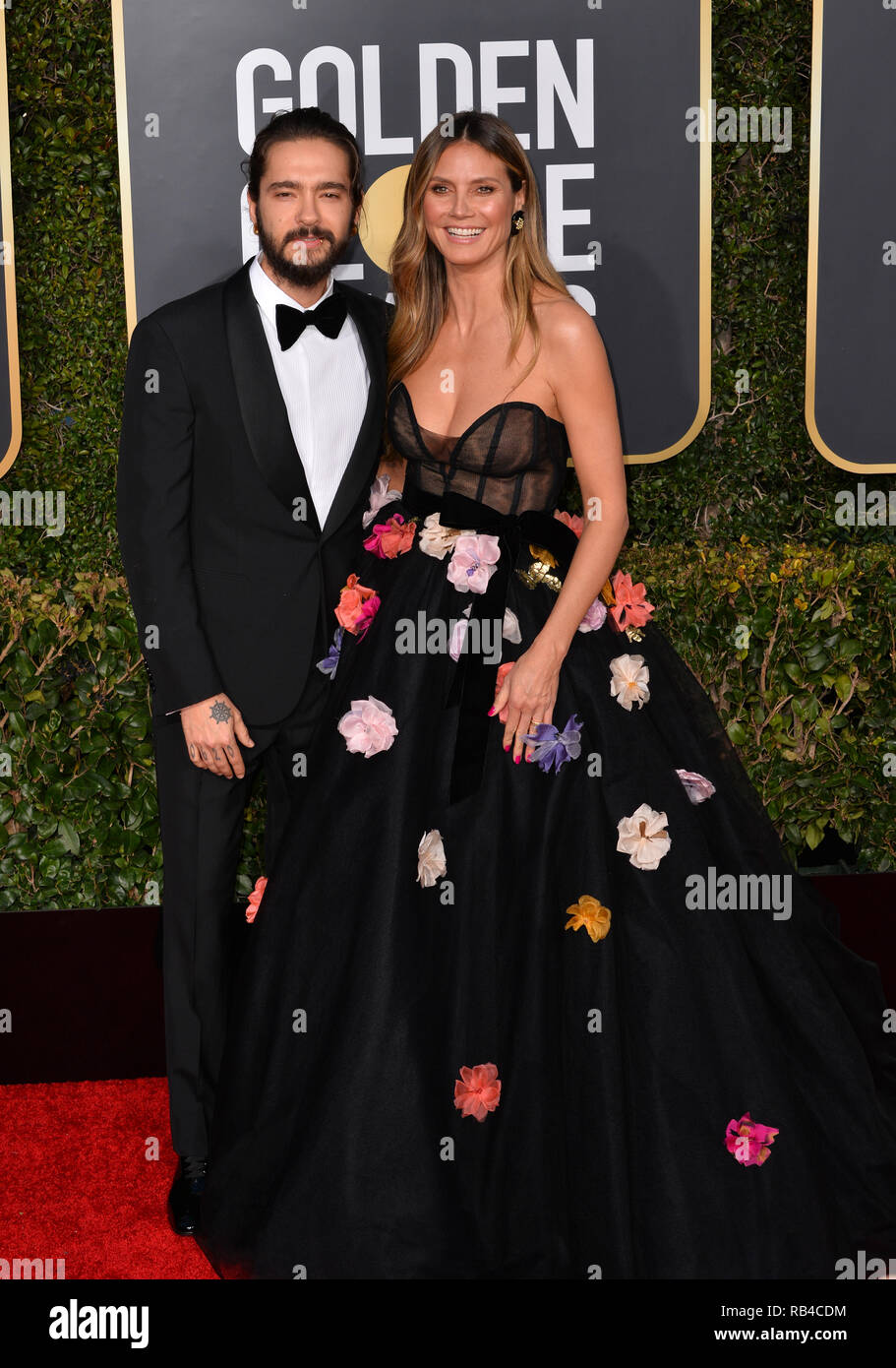 heidi klum golden globes dress 2019