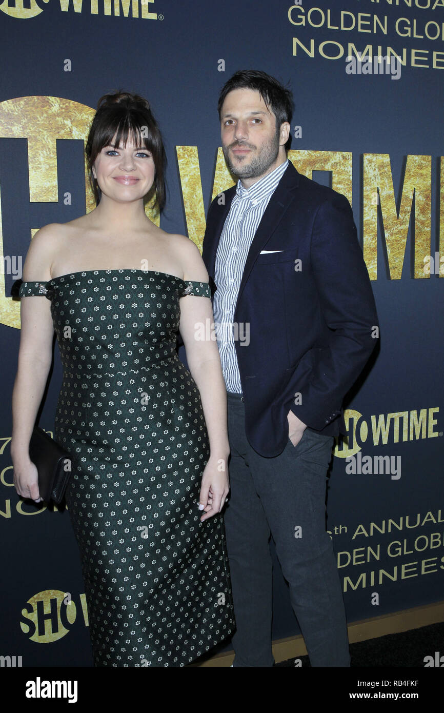 West Hollywood, CA, USA. 5th Jan, 2019. LOS ANGELES - JAN 5: Casey Wilson, David Caspe at the Showtime Golden Globe Nominees Celebration at the Sunset Tower Hotel on January 5, 2019 in West Hollywood, CA Credit: Kay Blake/ZUMA Wire/Alamy Live News Stock Photo