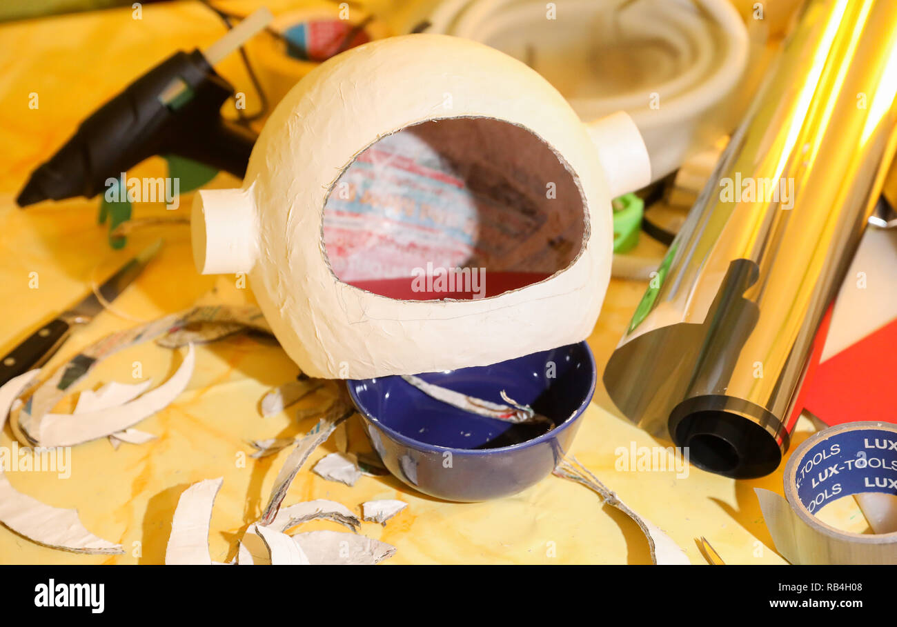 Paper Mache Astronaut Helmet