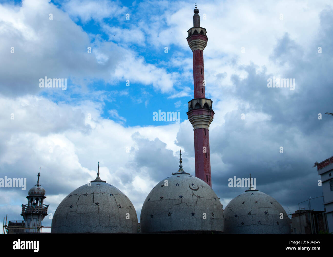 Chawk Bazaar Shahi Masjid. Dhaka, Bangladesh. Stock Photo