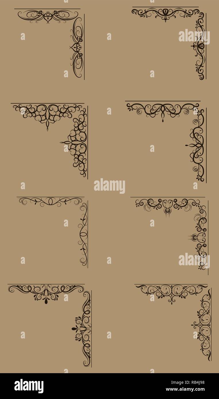Swirl floral design set Stock Vector Image & Art - Alamy
