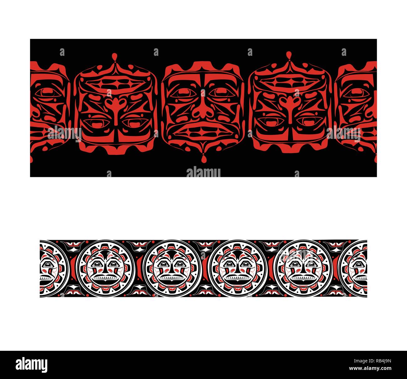 Vector illustration abstract native north american seamless pattern ...