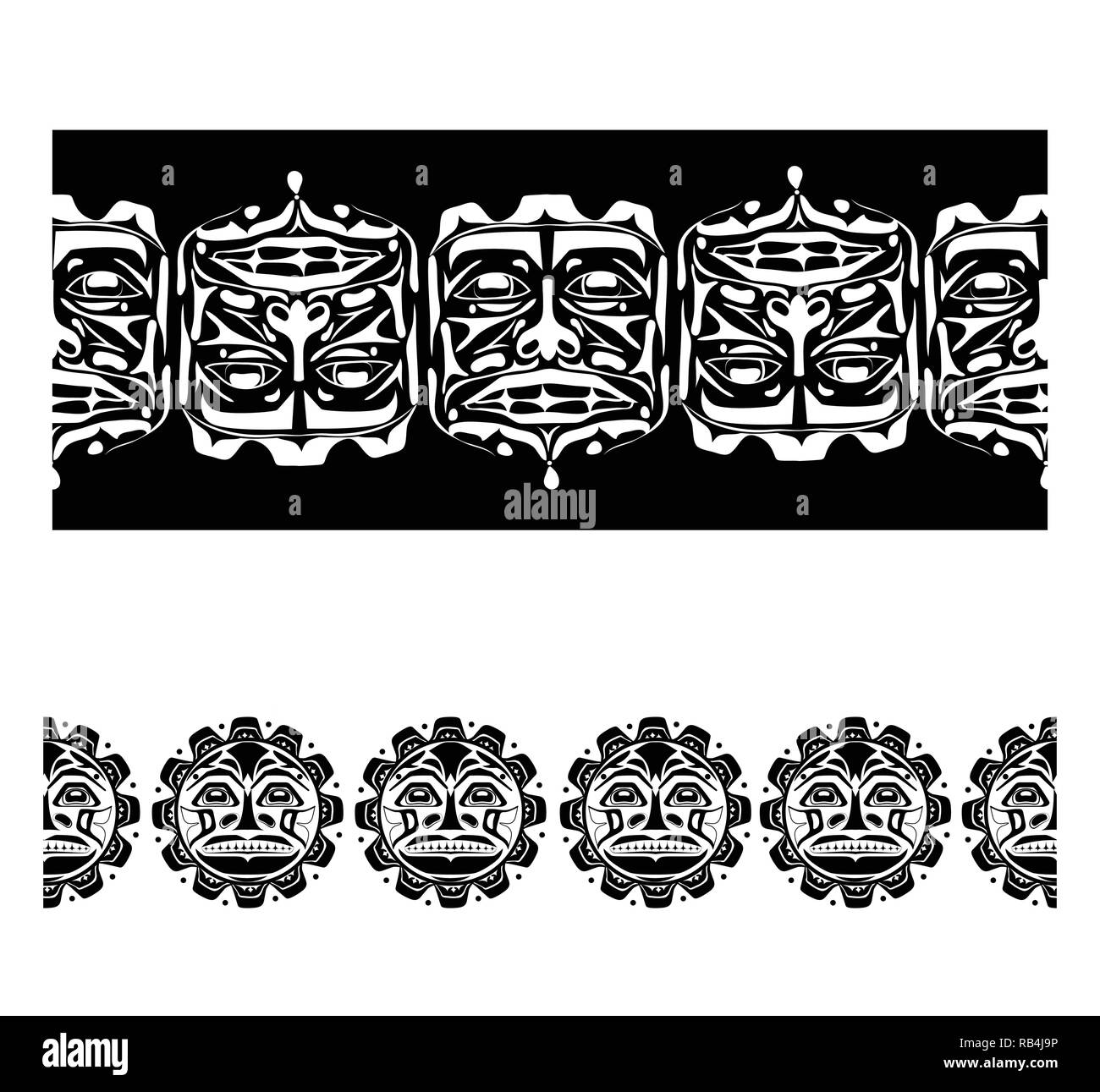 Vector illustration abstract native north american seamless pattern ...