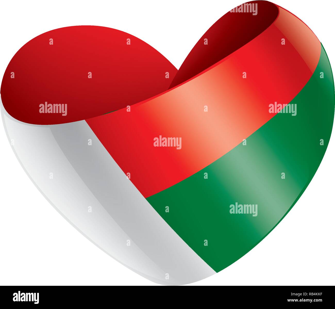 Madagascar flag, vector illustration on a white background Stock Vector ...