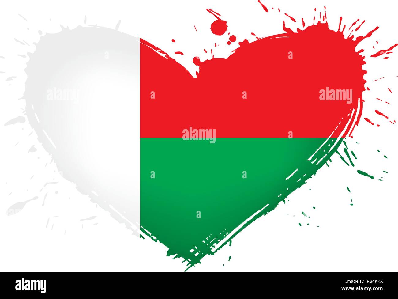 Madagascar flag, vector illustration on a white background Stock Vector ...