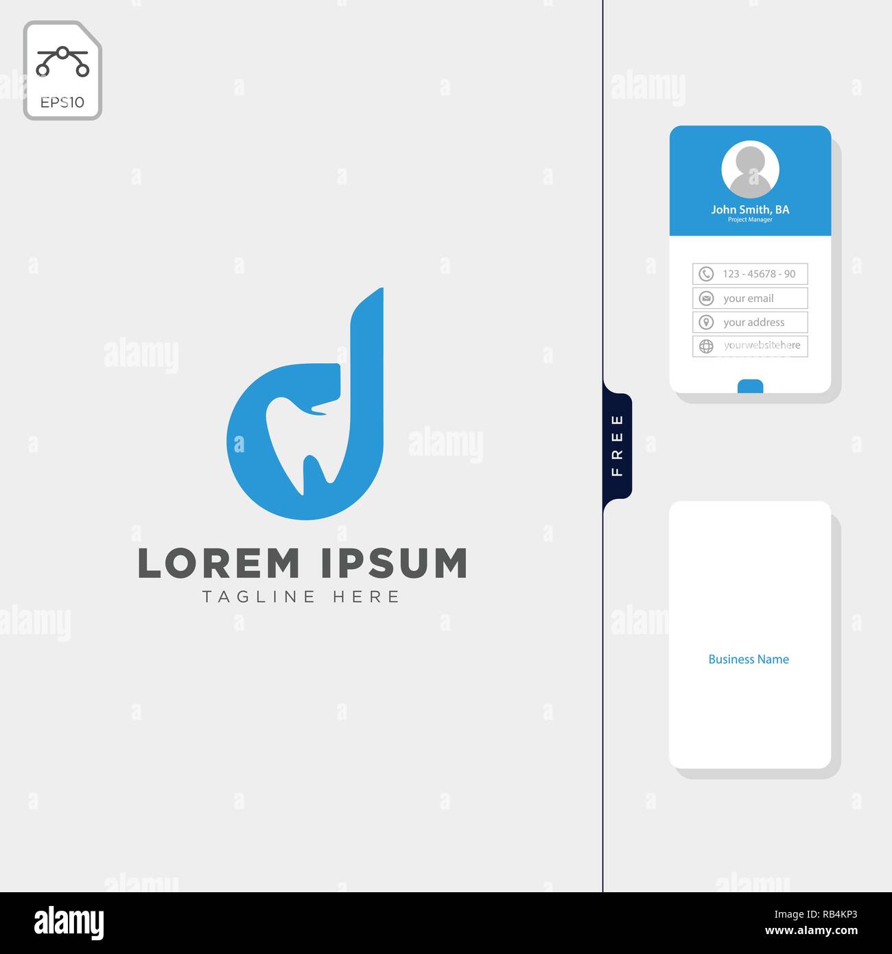 initial d or dental logo template vector illustration and logo ...