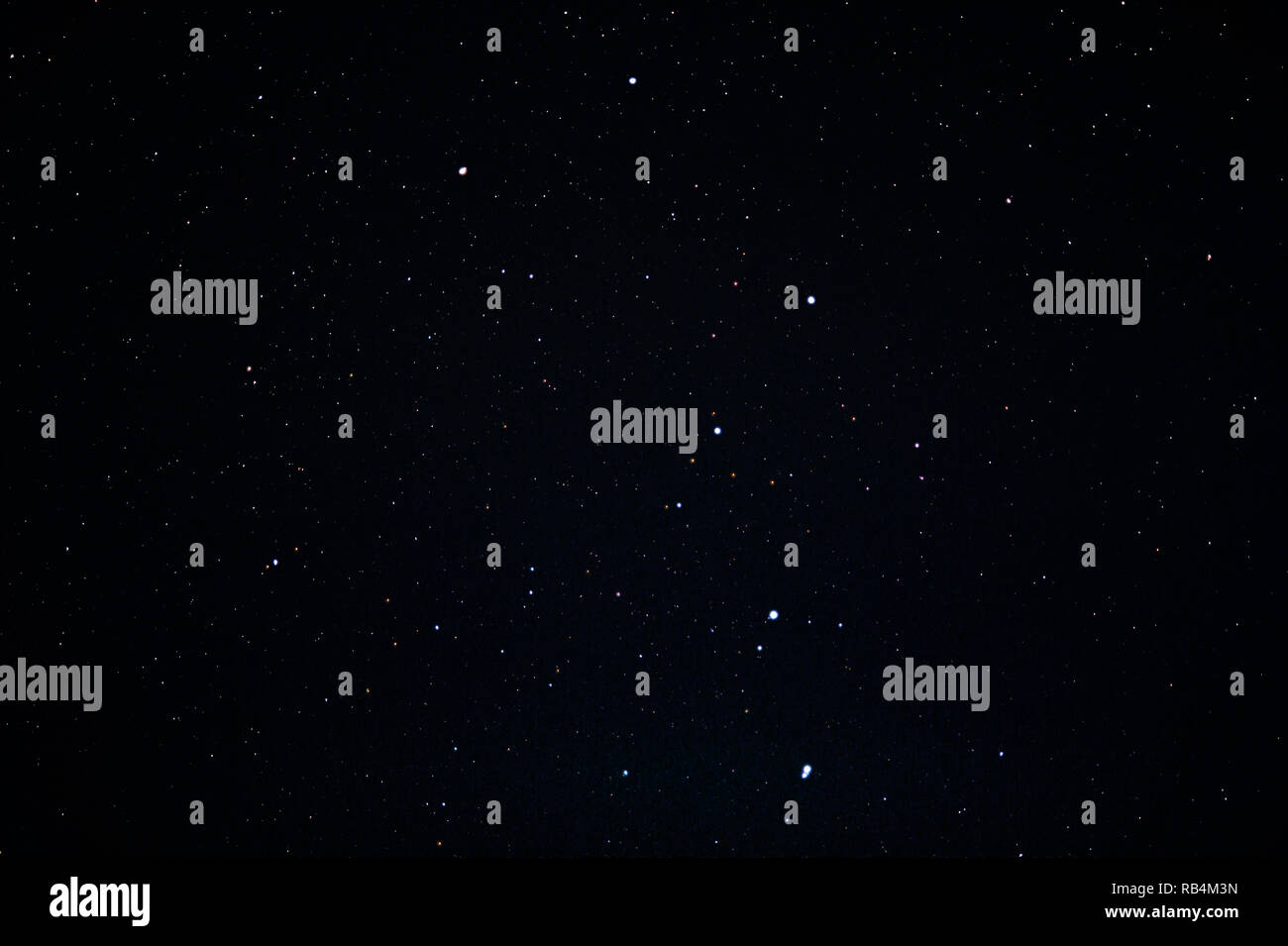 Beautiful big dipper in the Ursa Major constellation. Starry night Stock Photo