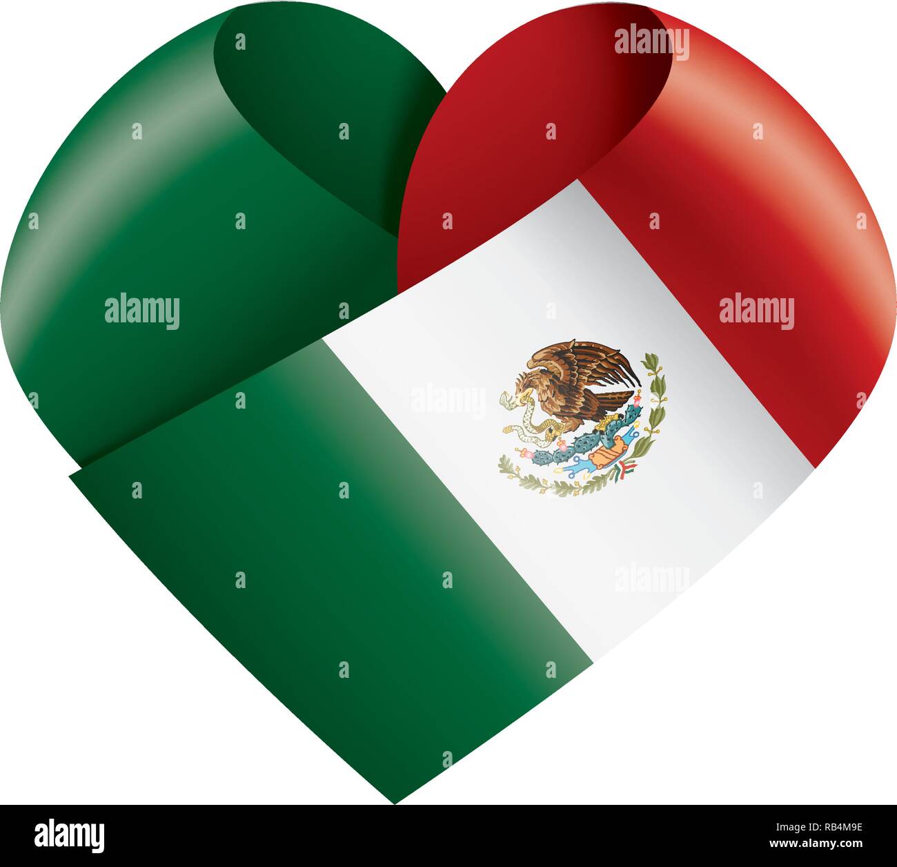 Love mexico symbol heart flag hi-res stock photography and images