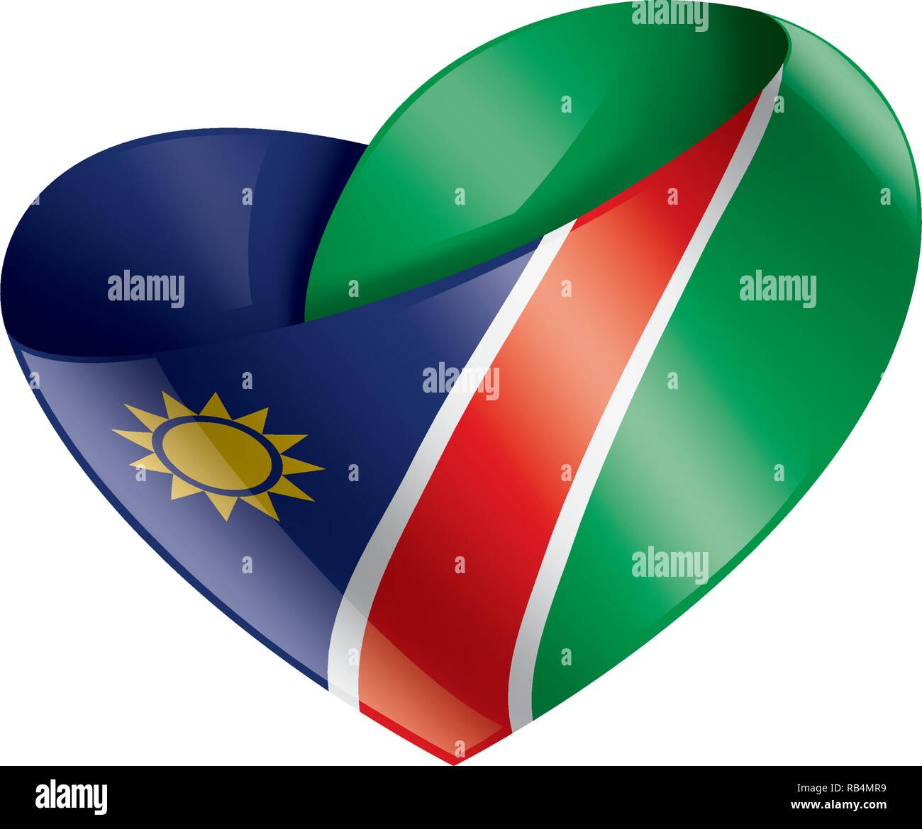 Namibia flag, vector illustration on a white background Stock Vector ...