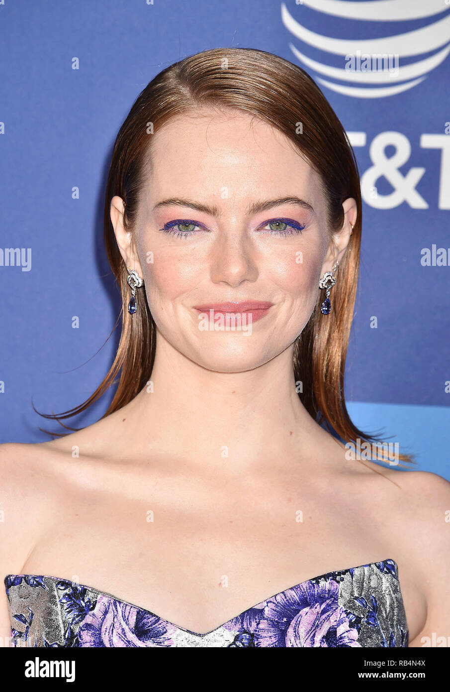 EMMA STONE American film actress at  the 30th Annual Palm Springs International Film Festival Film Awards Gala at Palm Springs Convention Center on January 3, 2019 in Palm Springs, California. Photo: Jeffrey Mayer Stock Photo