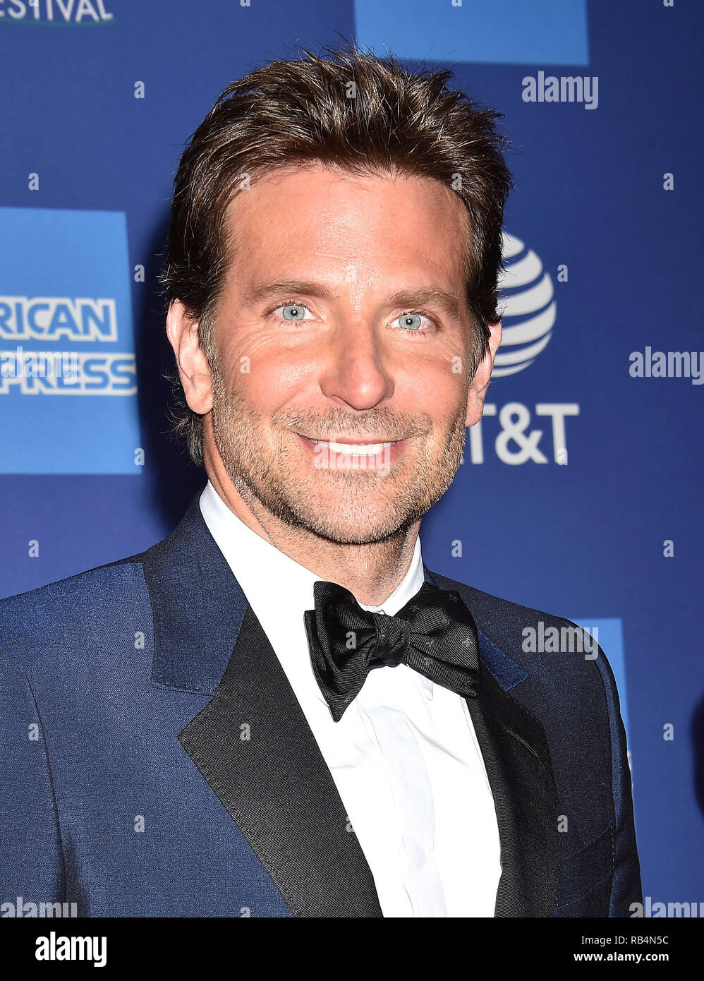 BRADLEY COOPER American film actor at the 30th Annual Palm Springs International Film Festival Film Awards Gala at Palm Springs Convention Center on January 3, 2019 in Palm Springs, California. Photo: Jeffrey Mayer Stock Photo
