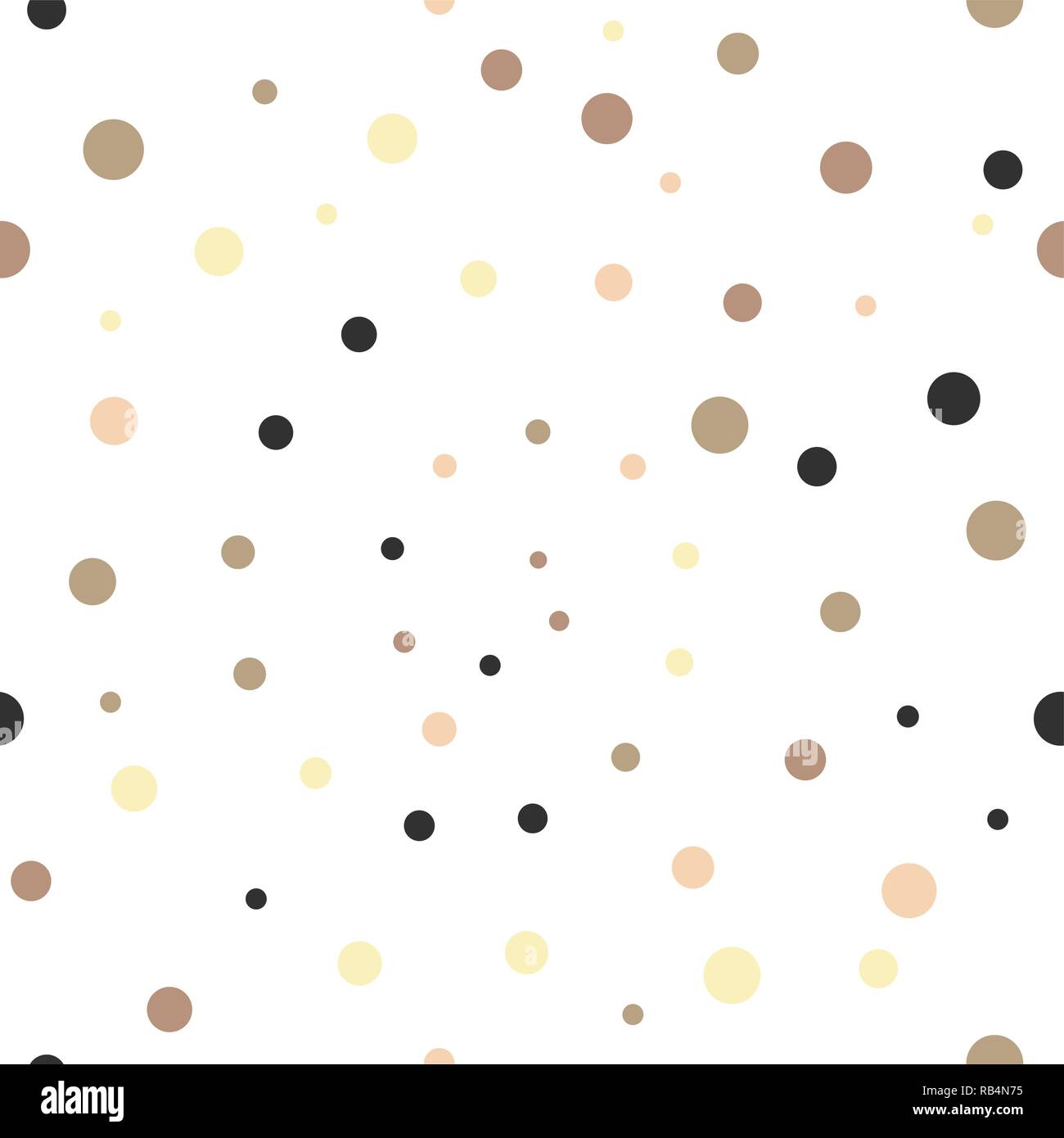 Seamless pattern, abstract falling snow isolated on white background, vector illustration Stock Vector