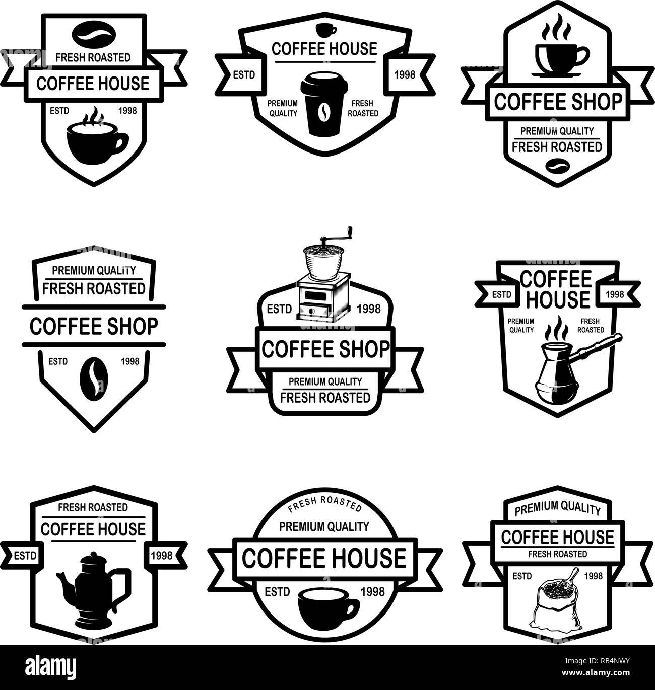 Premium Vector  Coffee elements collection