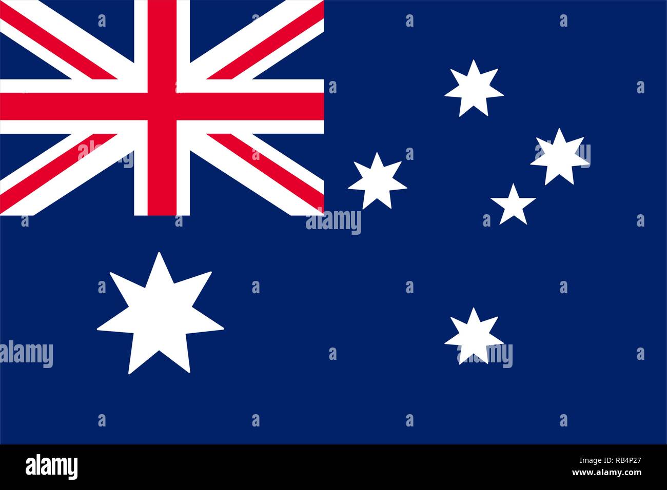 Australia Flag vector icon in flat style Stock Vector