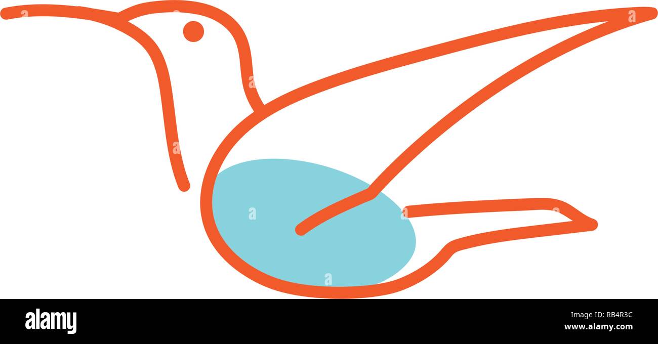 flying bird line art creative logo template vector illustration ...