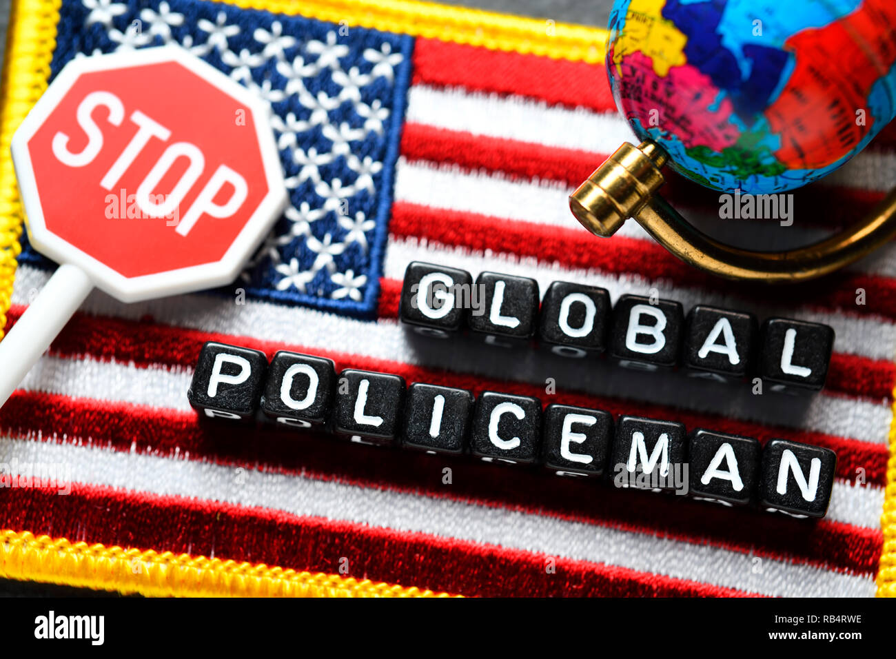 Global policeman USA Stock Photo