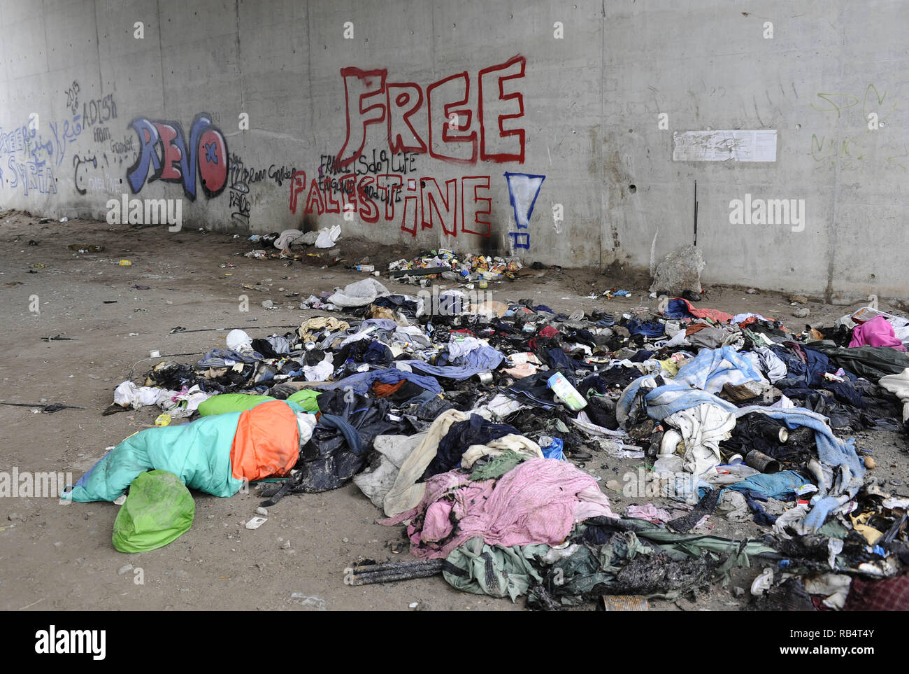 A general view of the the Jungle Camp in Calais, France Where Calais