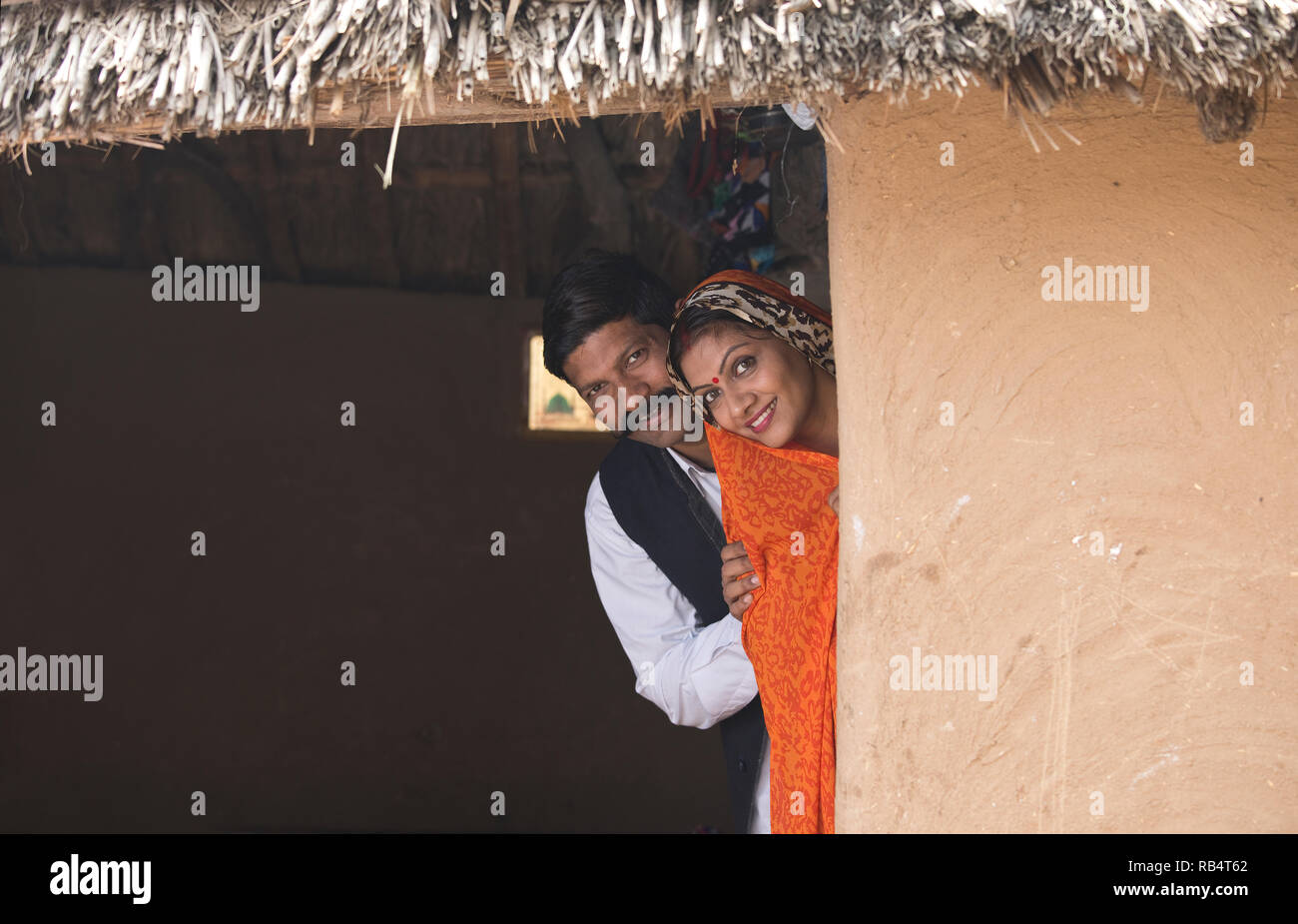 Indian couple in traditional clothing hi-res stock photography and ...