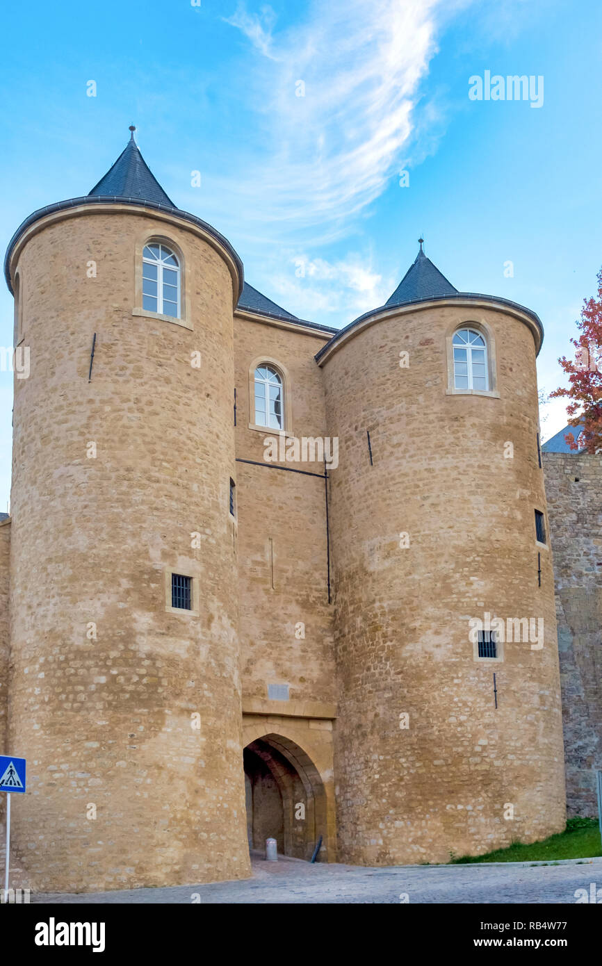 Spanish turret in the fortifications of Luxembourg City, Luxembourg Stock Photo
