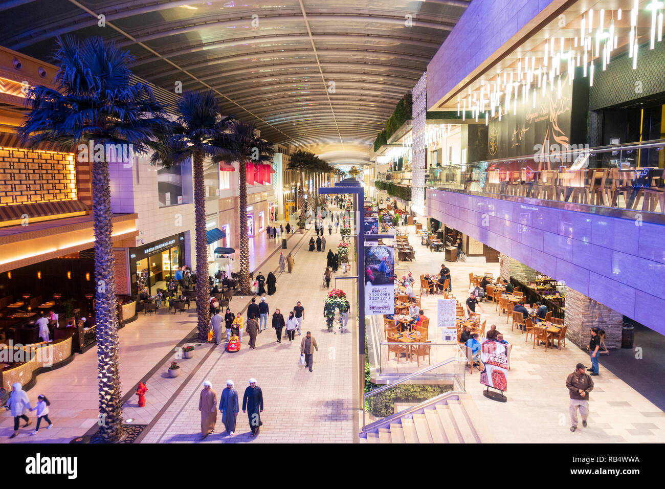 Interior of The Avenues shopping mall in Kuwait City, Kuwait Stock
