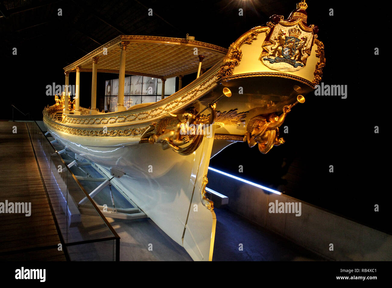 The Dutch Royal Barge at the National Maritime Museum, Amsterdam, Netherlands Stock Photo