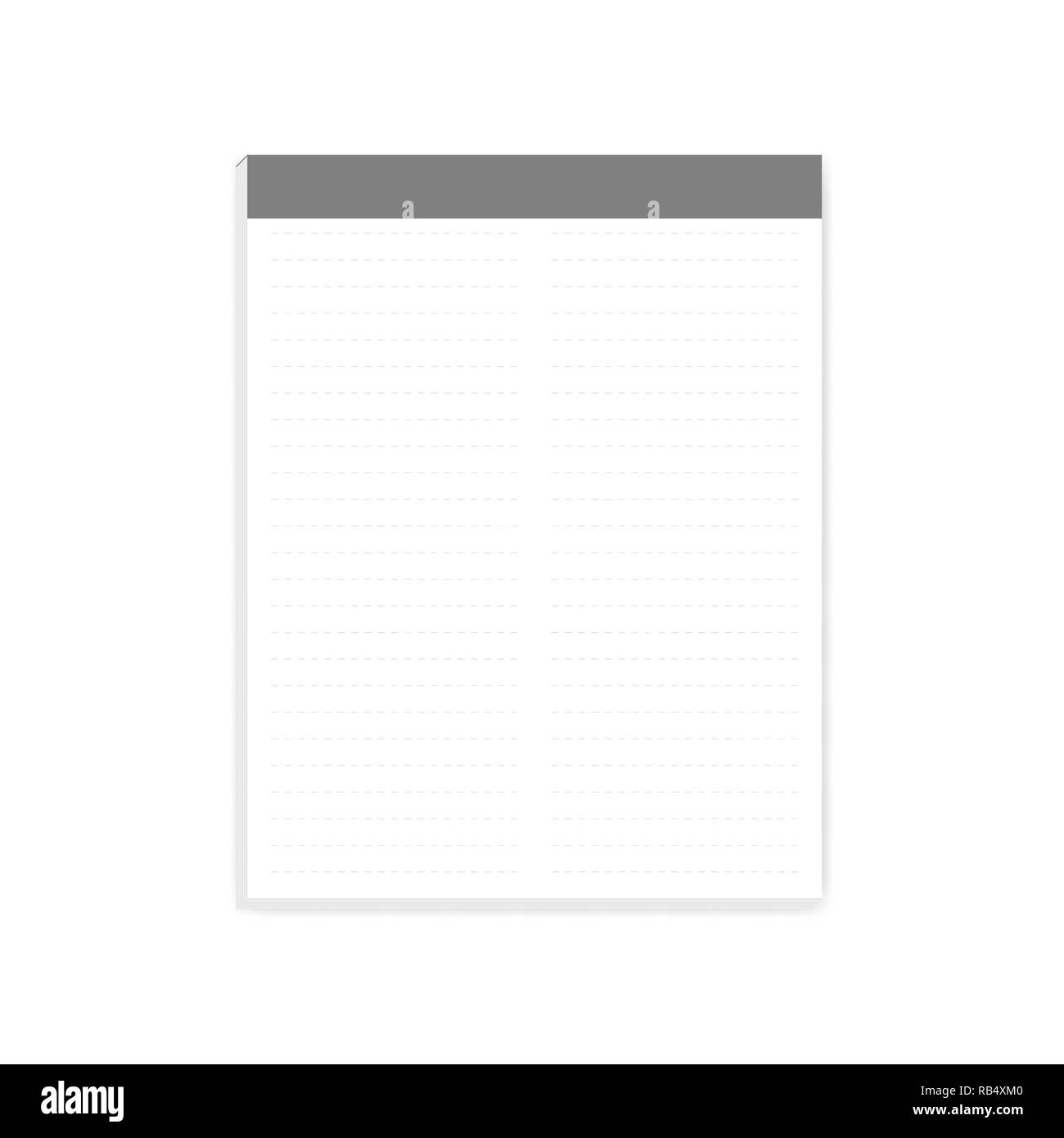 Download White Note Paper Letter Size Block Realistic Vector Mock Up Two Column Dashed Lined Glue Top Writing Pad With Tear Off Sheets Mockup Stock Vector Image Art Alamy PSD Mockup Templates