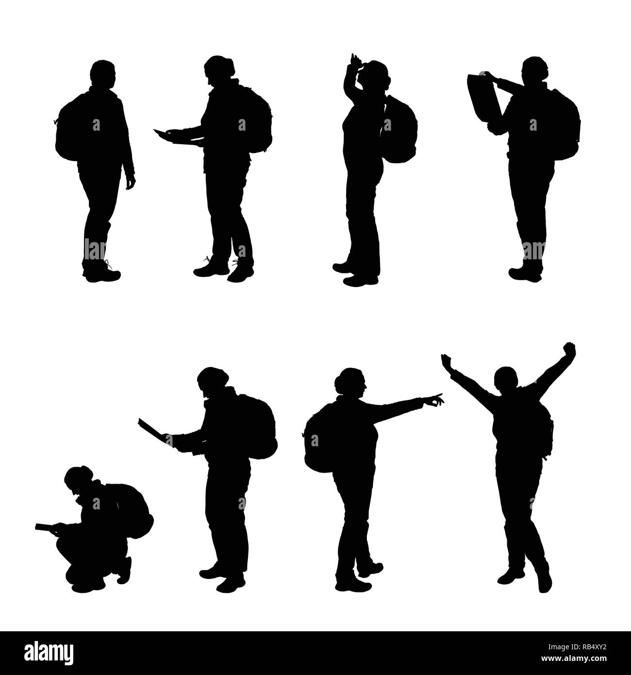 Backpacker Vector Vectors High Resolution Stock Photography And