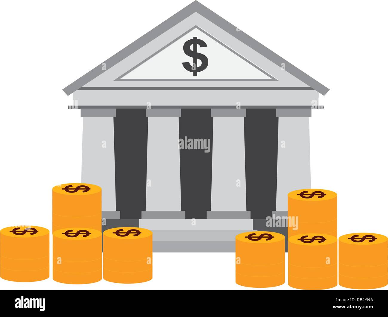 business bank stacked coins money Stock Vector Image & Art - Alamy