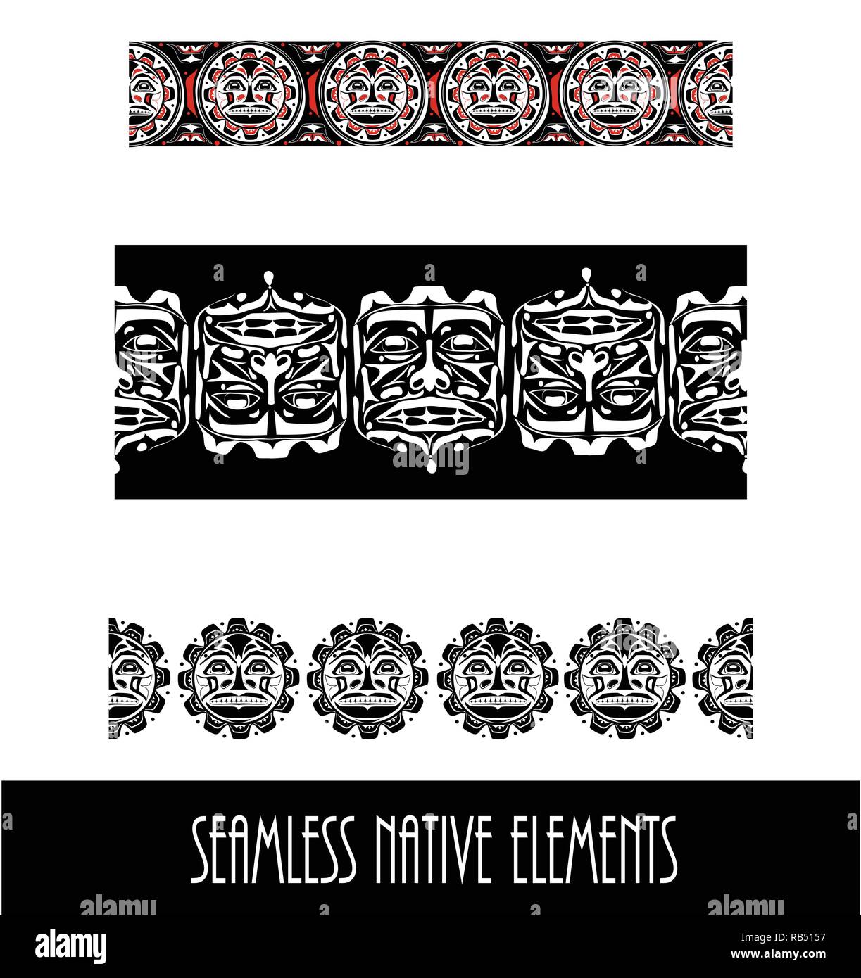 Vector illustration abstract native north american seamless pattern ...