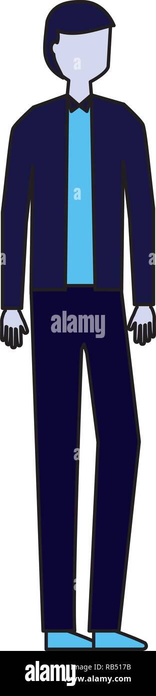 man character standing on white background Stock Vector Image & Art - Alamy