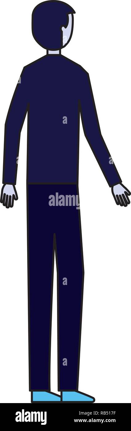 man character standing on white background Stock Vector Image & Art - Alamy