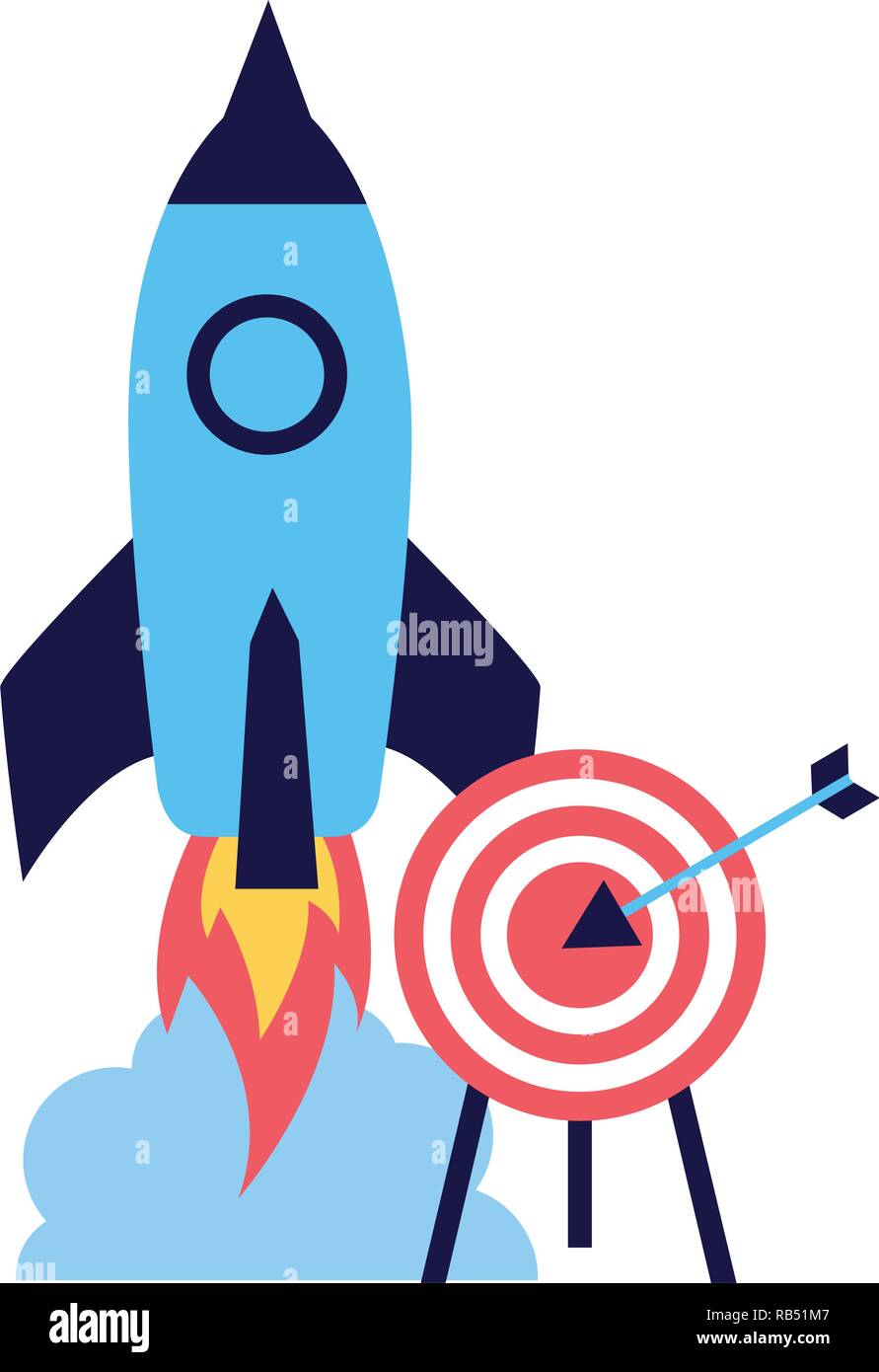 business rocket and target startup Stock Vector Image & Art - Alamy