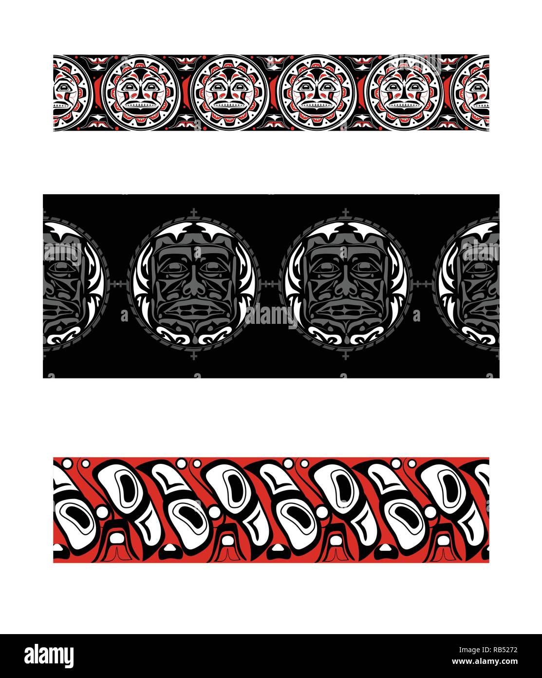 Vector illustration abstract native north american seamless pattern ...