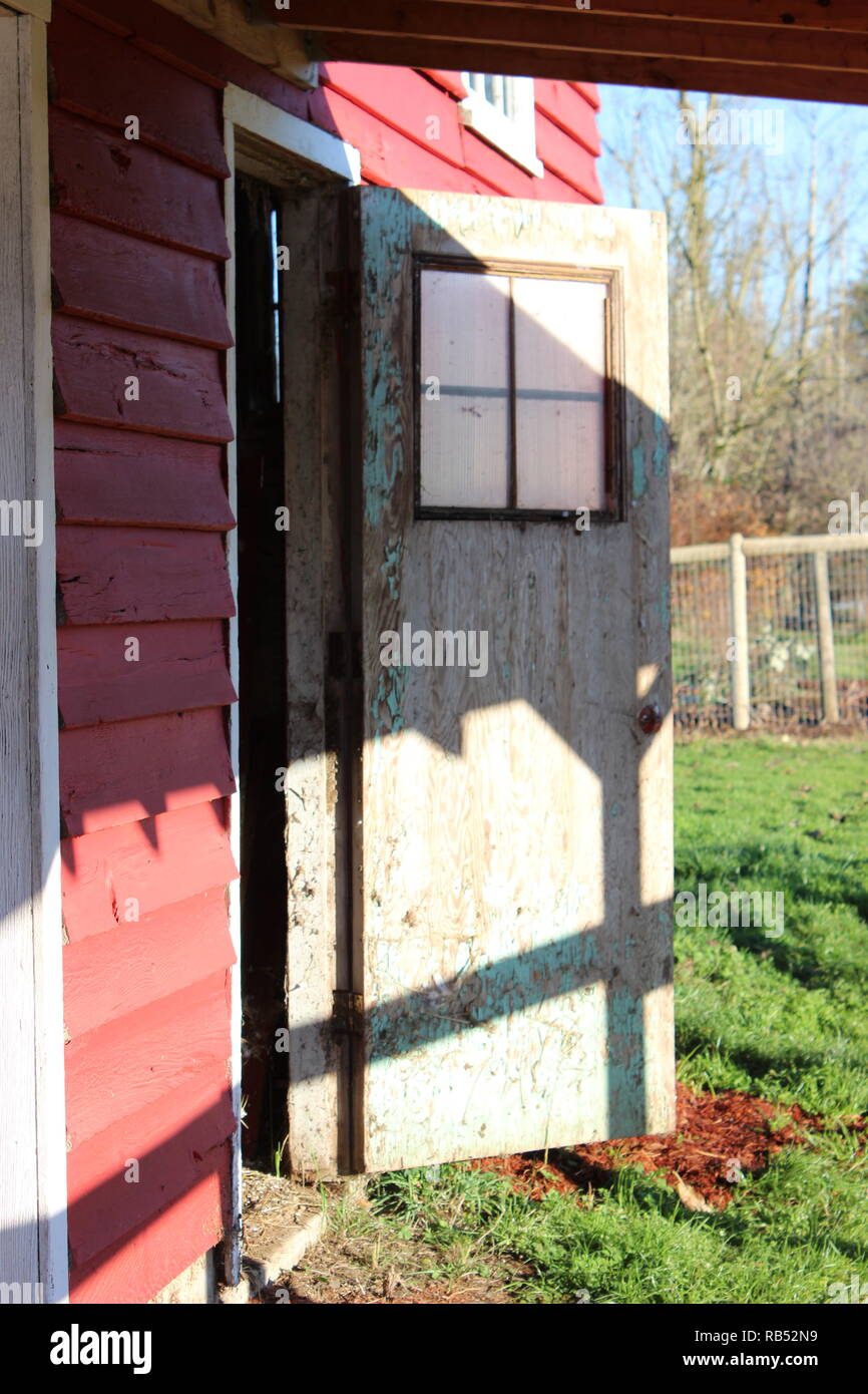 rustic barn door Stock Photo