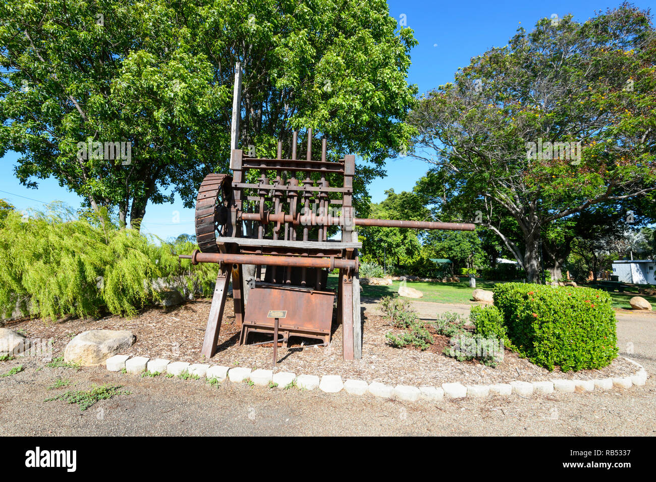 Stampers are the remains of a gold battery in Georgetown, a small rural town along the Savannah Way, Queensland, QLD, Australia Stock Photo