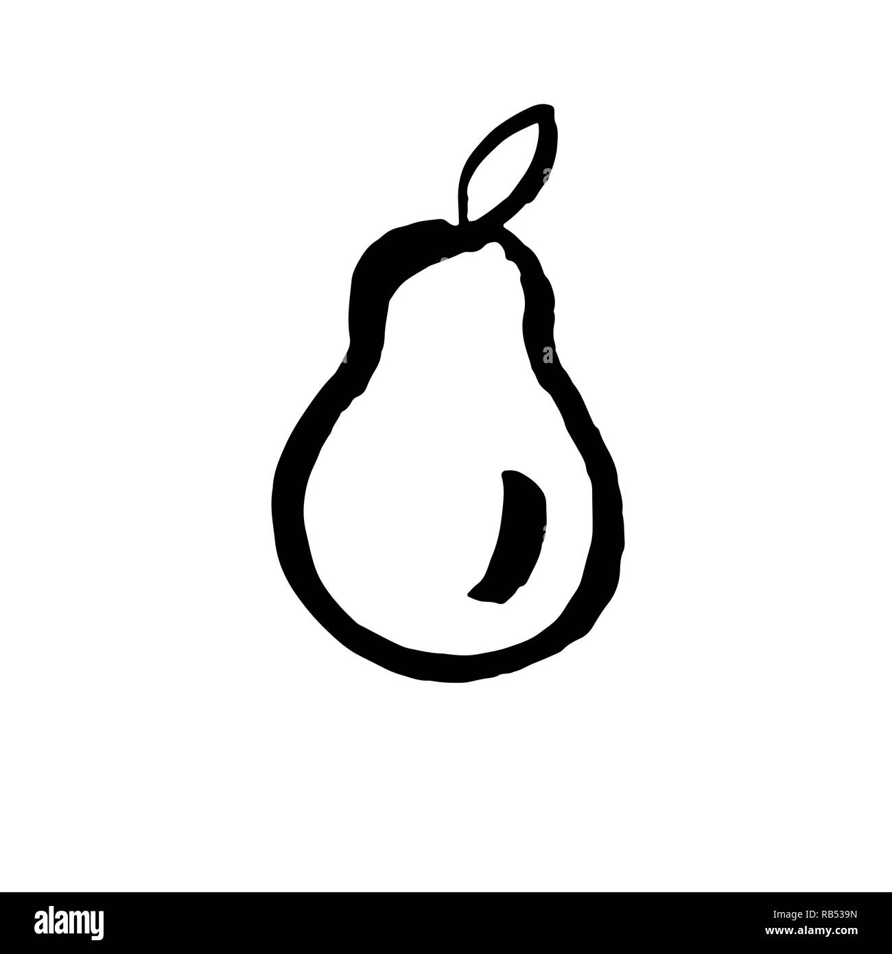 Pear grunge icon. Vector illustration Stock Vector Image & Art - Alamy