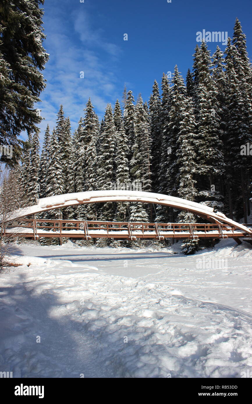 Rainbow Bridge in Winter Stock Photo