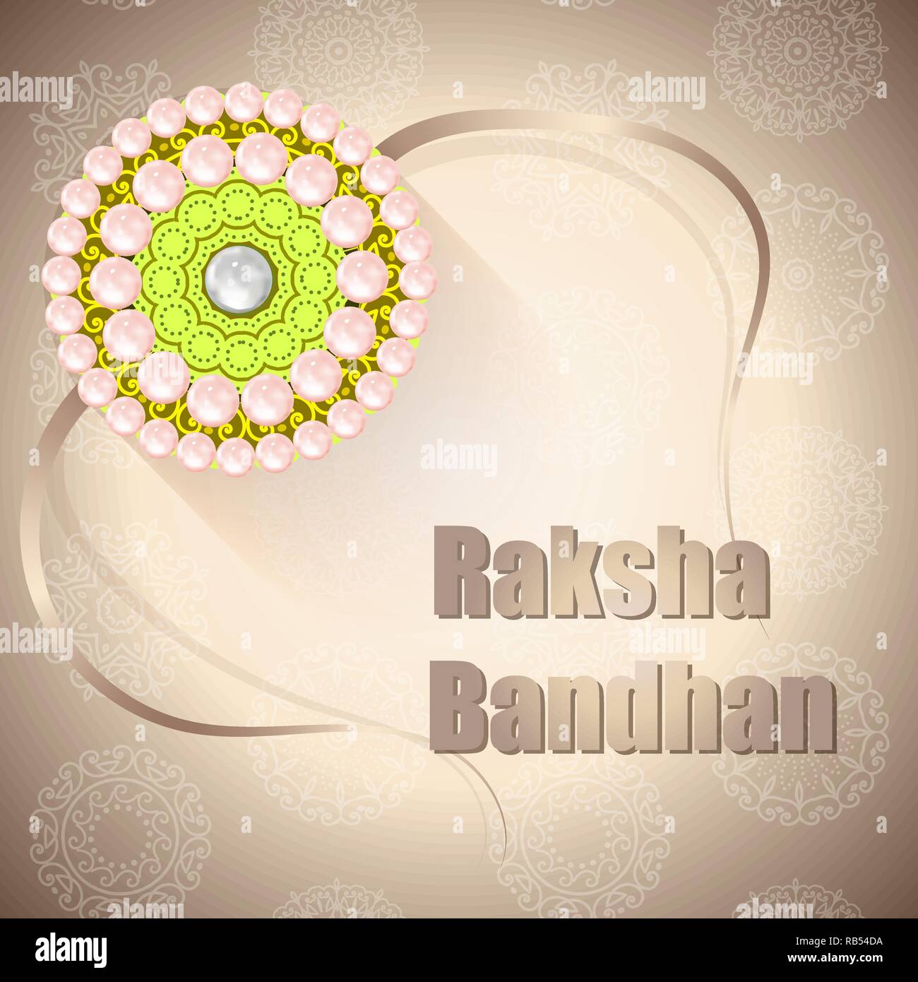 Raksha Bandhan Festival Greeting Card Template. Beautiful background with  illustration of rakhi. Design Vector Illustration Stock Vector Image & Art  - Alamy