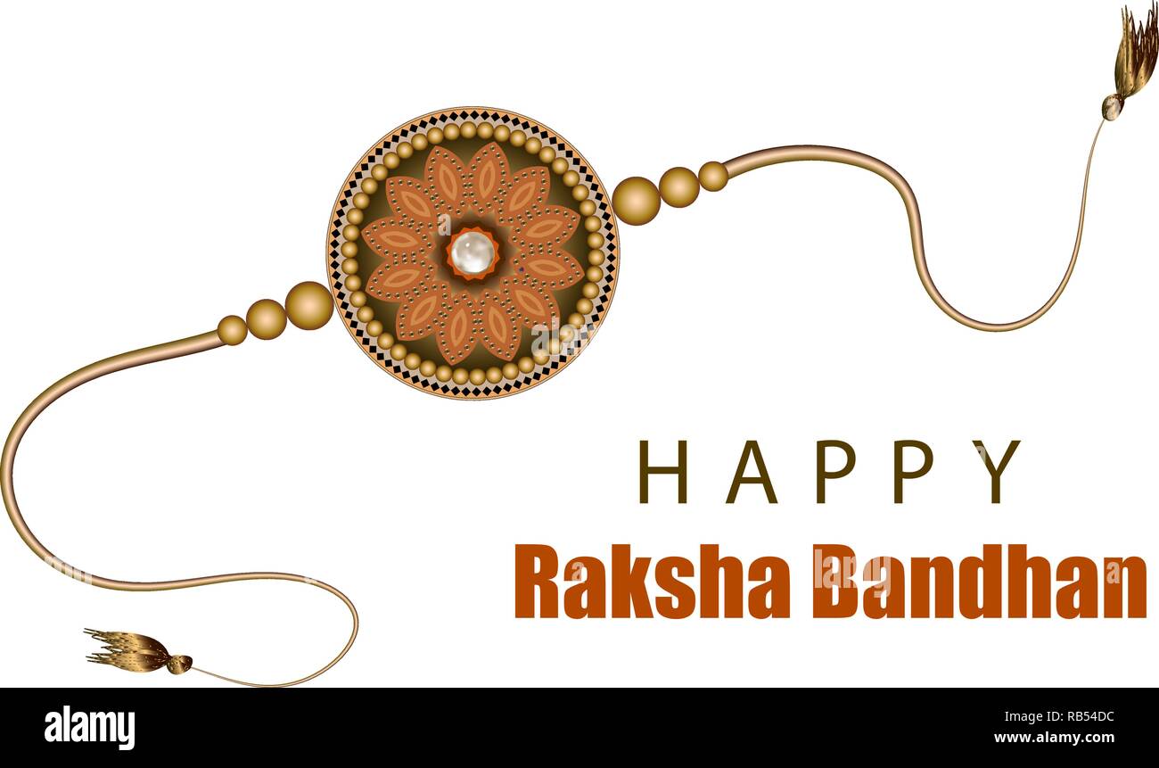 Raksha Bandhan Festival Greeting Card Template. Beautiful ...