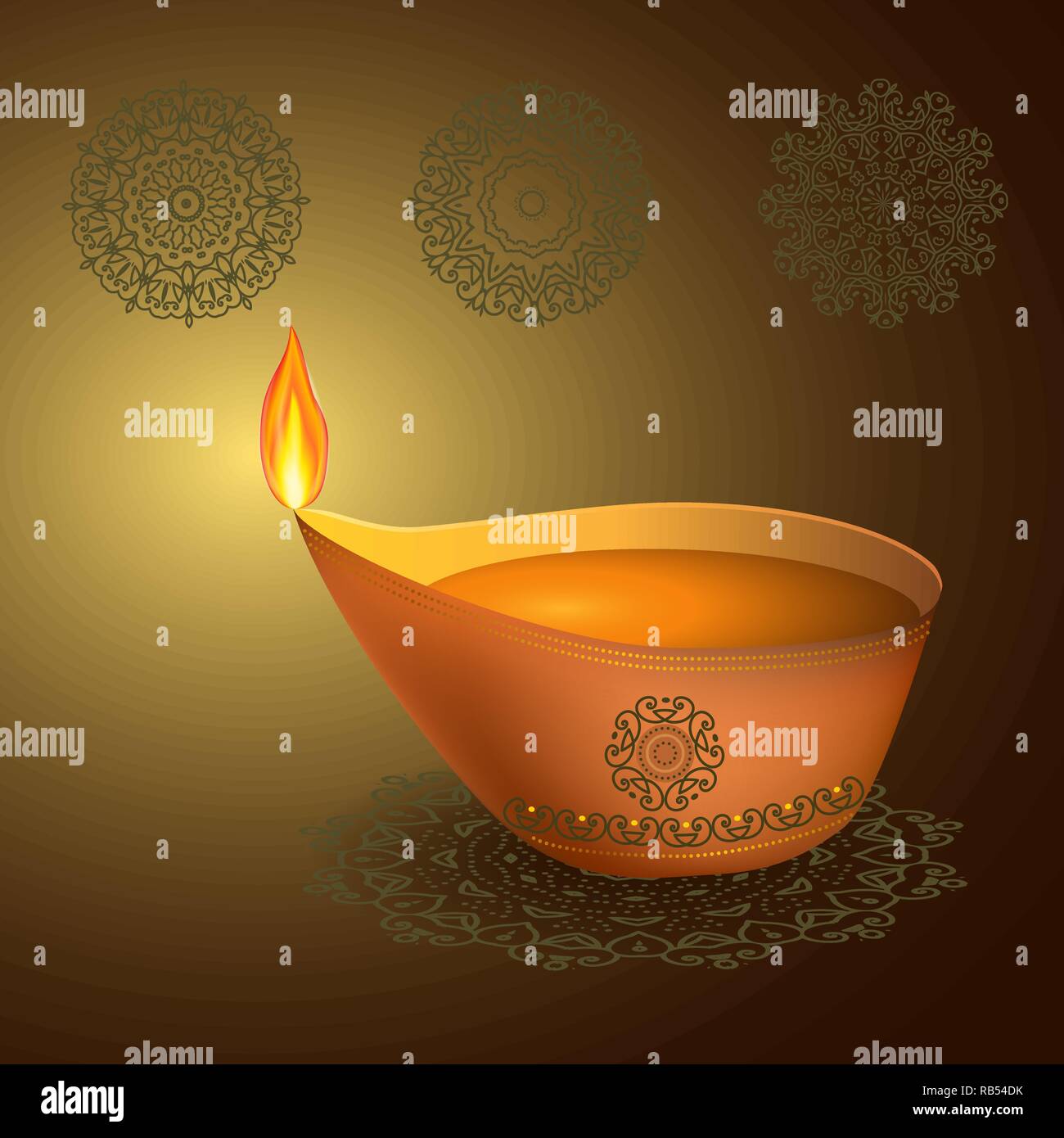 Beautiful diwali festival diya background. Design Vector ...