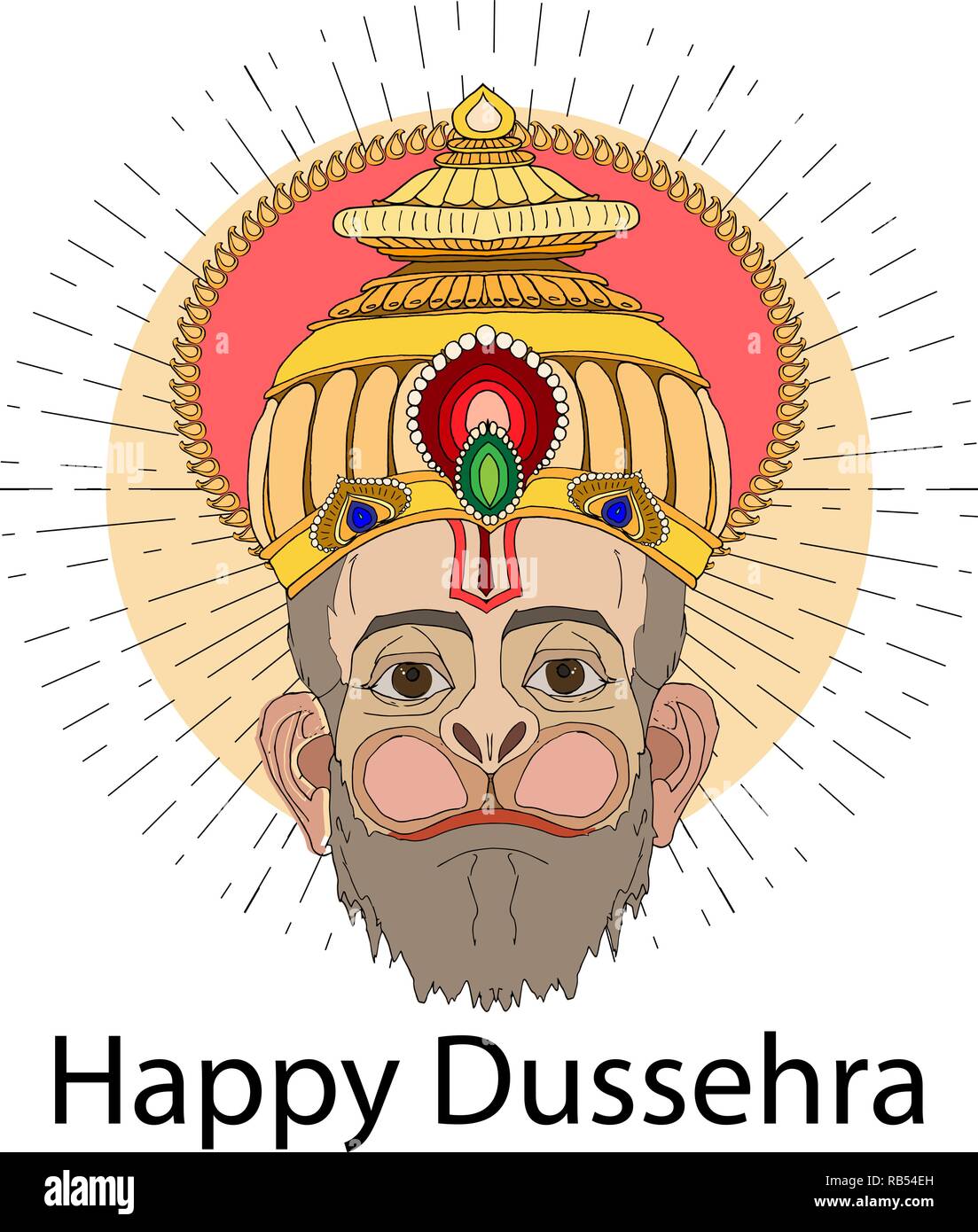 Happy Dussehra celebration card for Indian Festival. Vector design ...