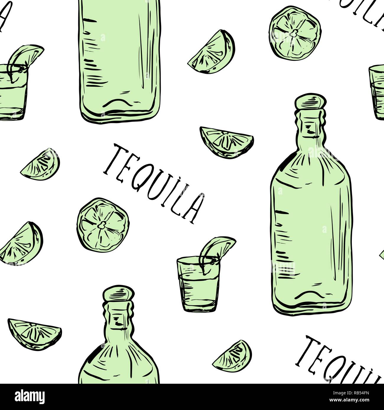 Seamless Pattern Of Hand Drawn Bottle Glass Slices Of Lemon And Letters Mexican Background With Tequila And Lemon Vector Illustration Stock Vector Image Art Alamy Seamless Pattern Of Hand Drawn Bottle Glass Slices Of Lemon And Letters Mexican Background With Tequila And Lemon Vector Illustration Stock Vector Image Art Alamy