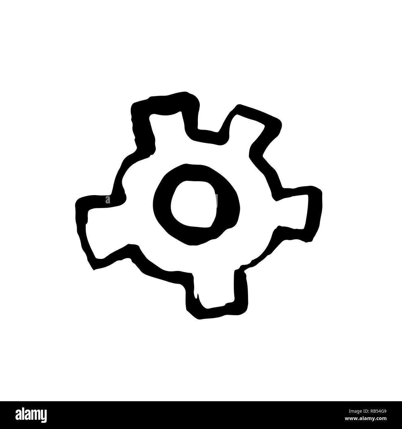Gear grunge icon. Vector illustration Stock Vector Image & Art Alamy