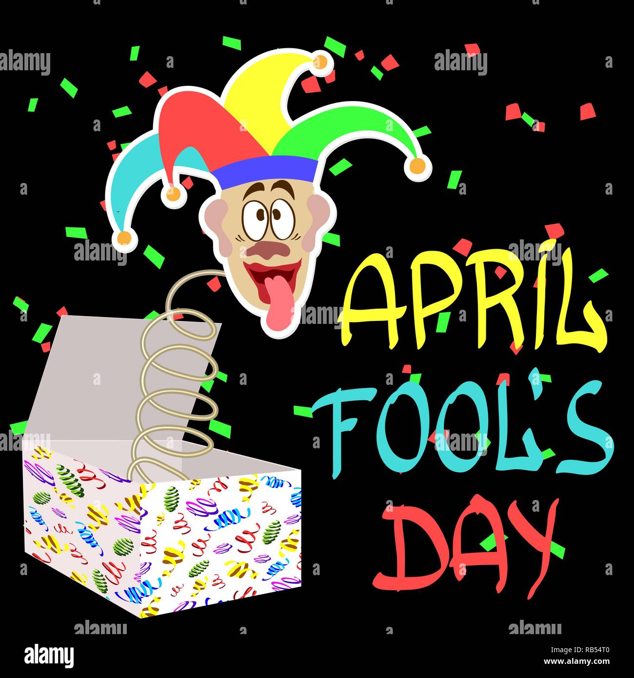 April Fools Day. Vector illustration for greeting card, ad, promotion,  poster, flier, blog, article, marketing, signage, email Stock Vector Image  \u0026 Art - Alamy, image size:1300x1390