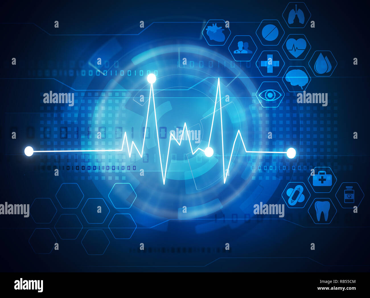 futuristic medical and healthcare background Stock Photo