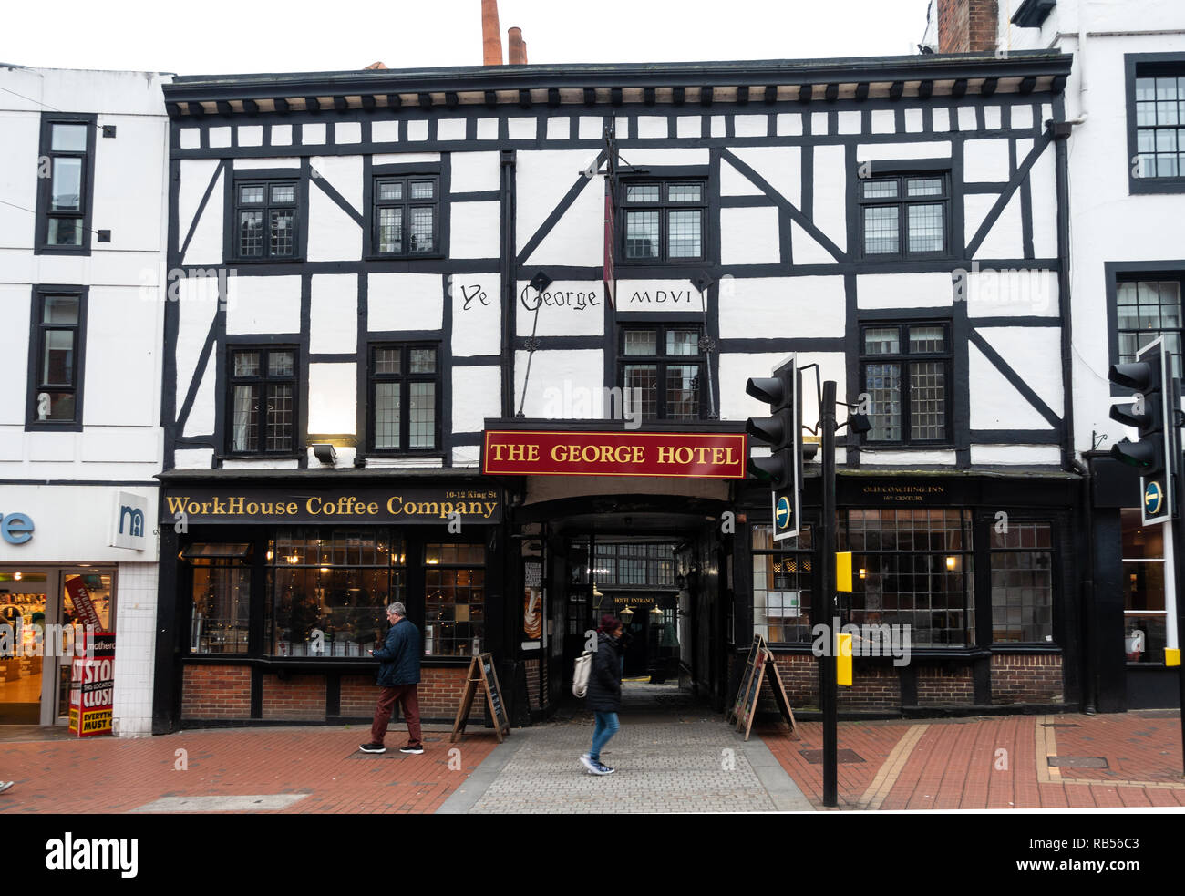 The George Hotel in Reading, UK. Stock Photo