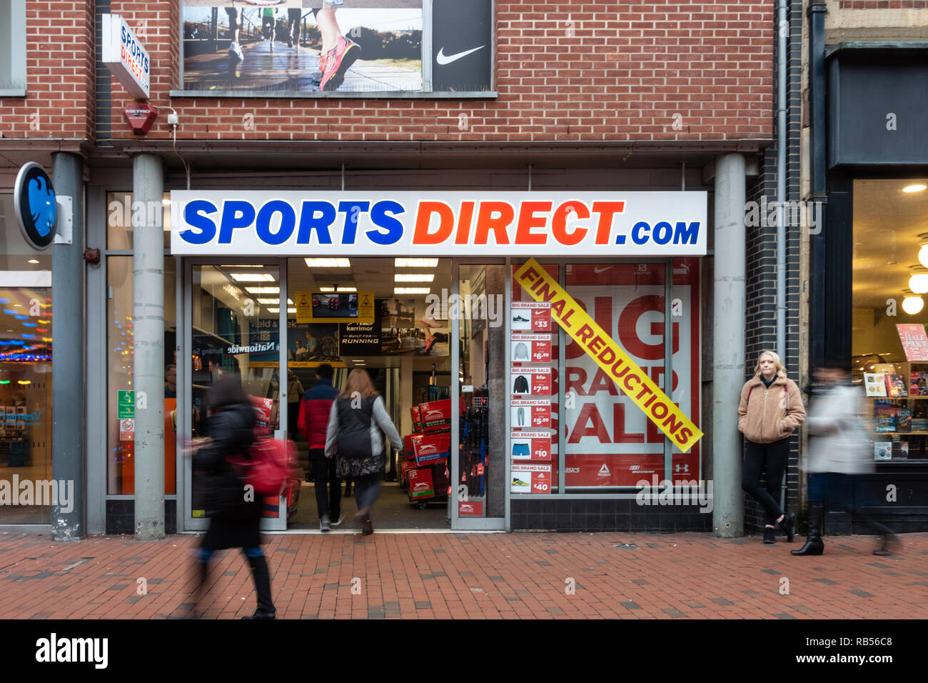 The Sports Direct store on Broad Street in Reading, Berkshire, UK. Stock Photo