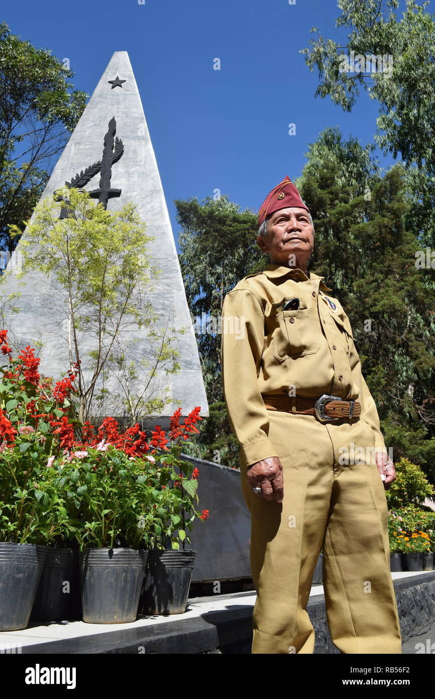 Veterans Memorial Day of the 66th Infantry, United States Armed Forces in the Philippines, North Luzon (USA-FIP. NL) , Baguio City, Philippines. Stock Photo