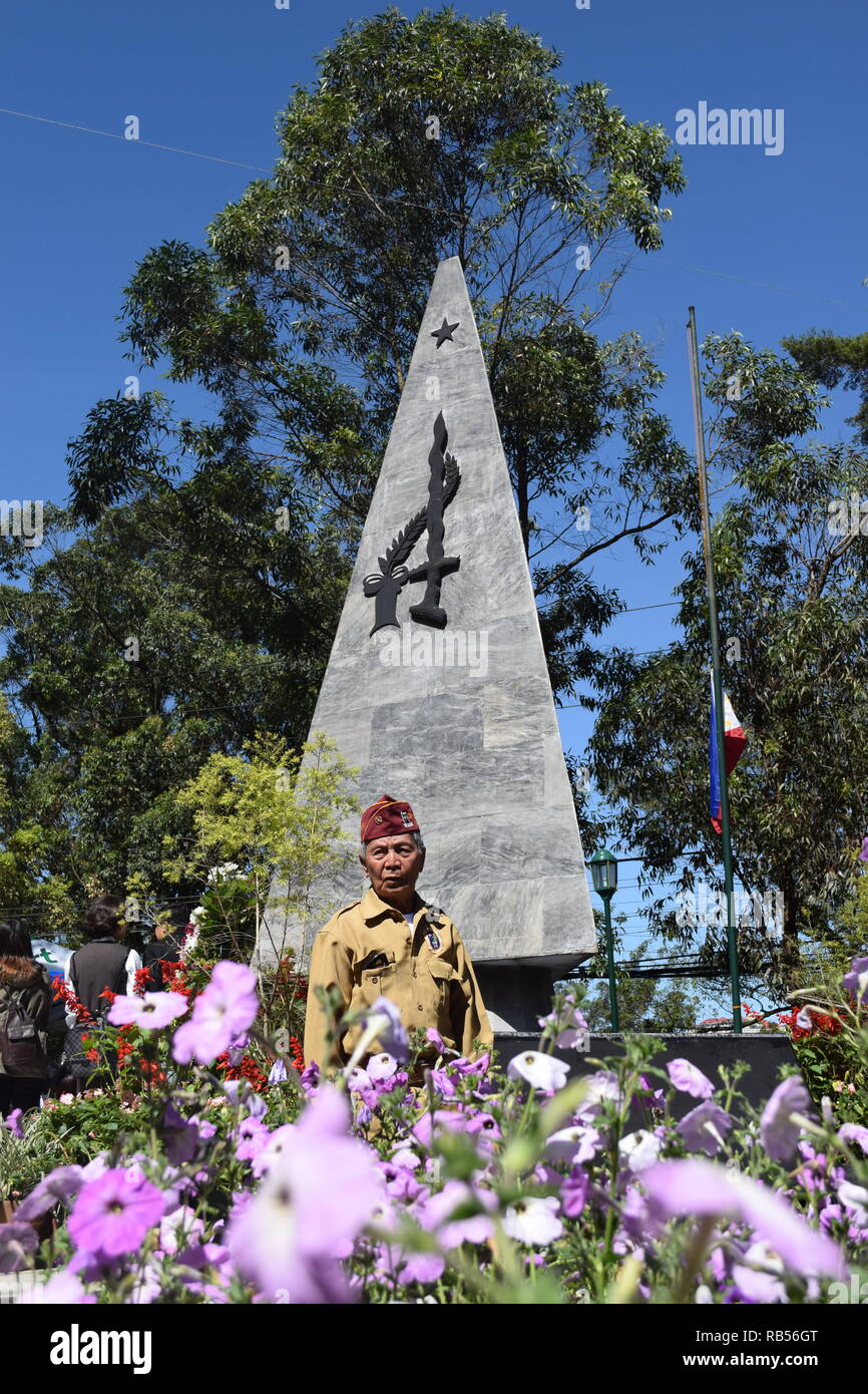 Veterans Memorial Day of the 66th Infantry, United States Armed Forces in the Philippines, North Luzon (USA-FIP. NL) , Baguio City, Philippines. Stock Photo