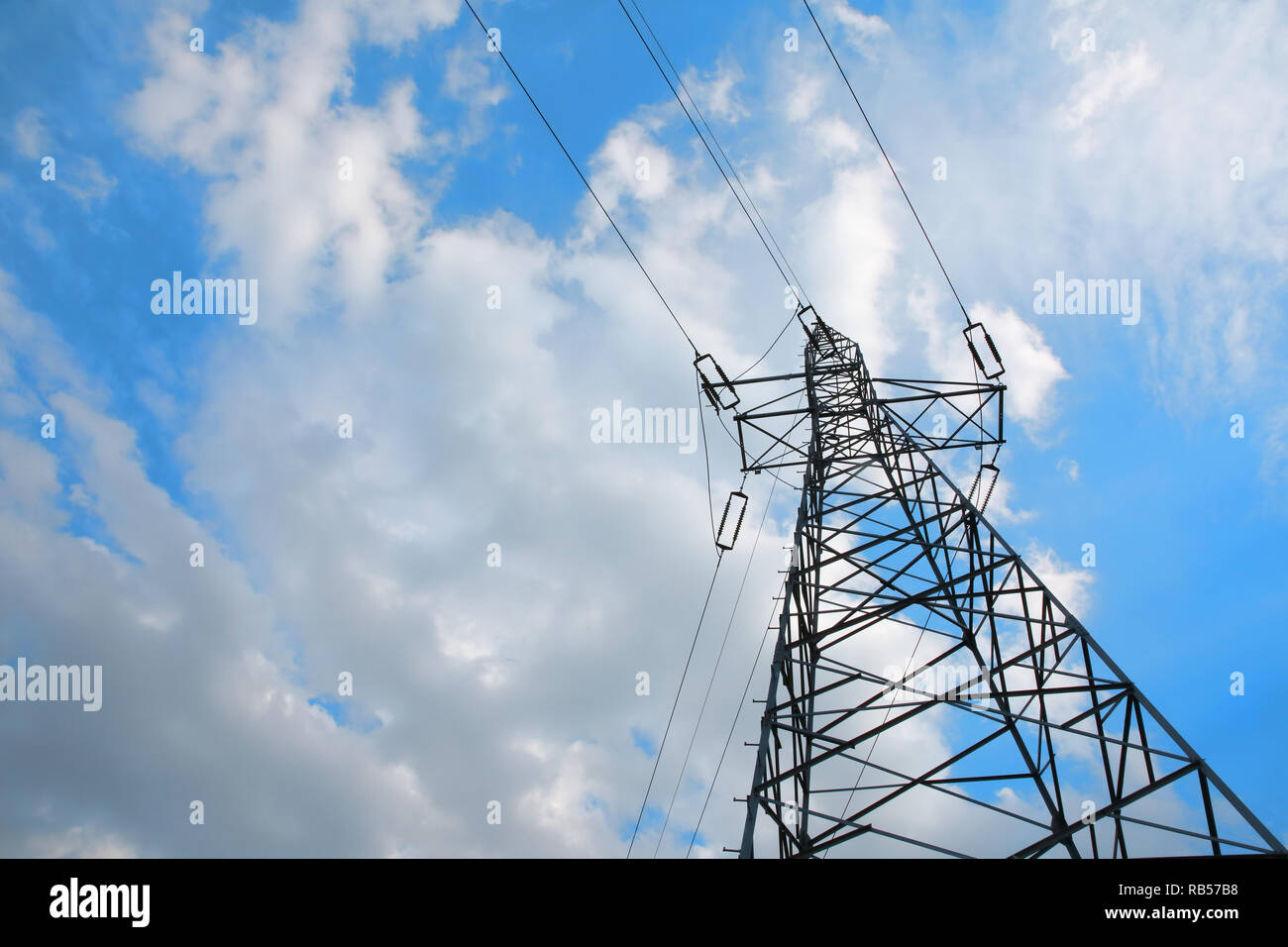 Overhead transmission of electricity through high voltage lines with ...